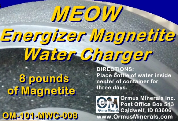 Ormus Minerals -8 lb Energizer Magnetite WATER Charger